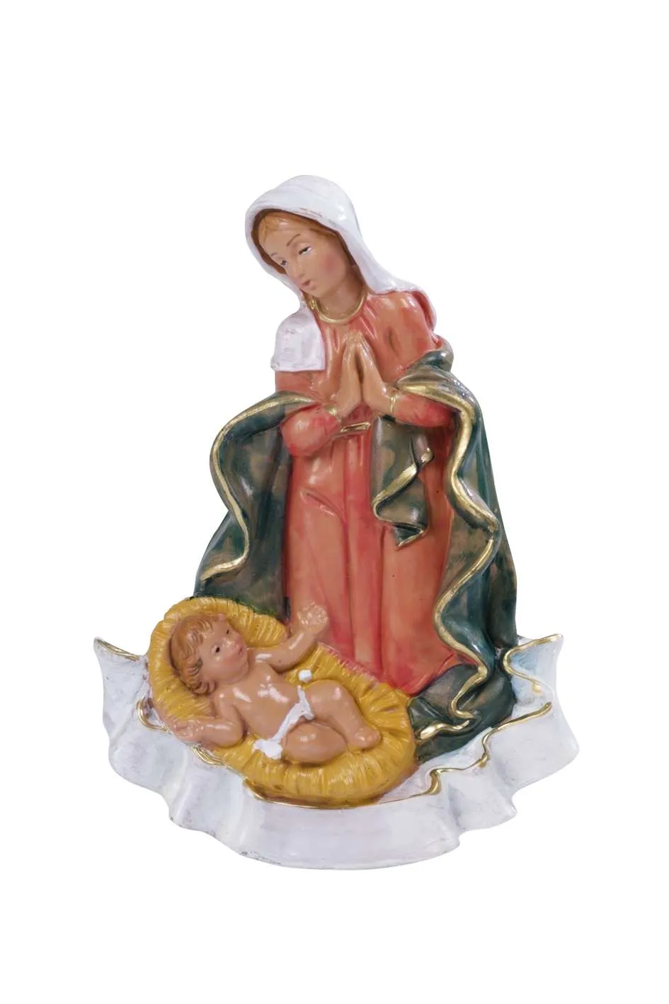 Statua Madonna con Bimbo cm. 11 - immagine 2