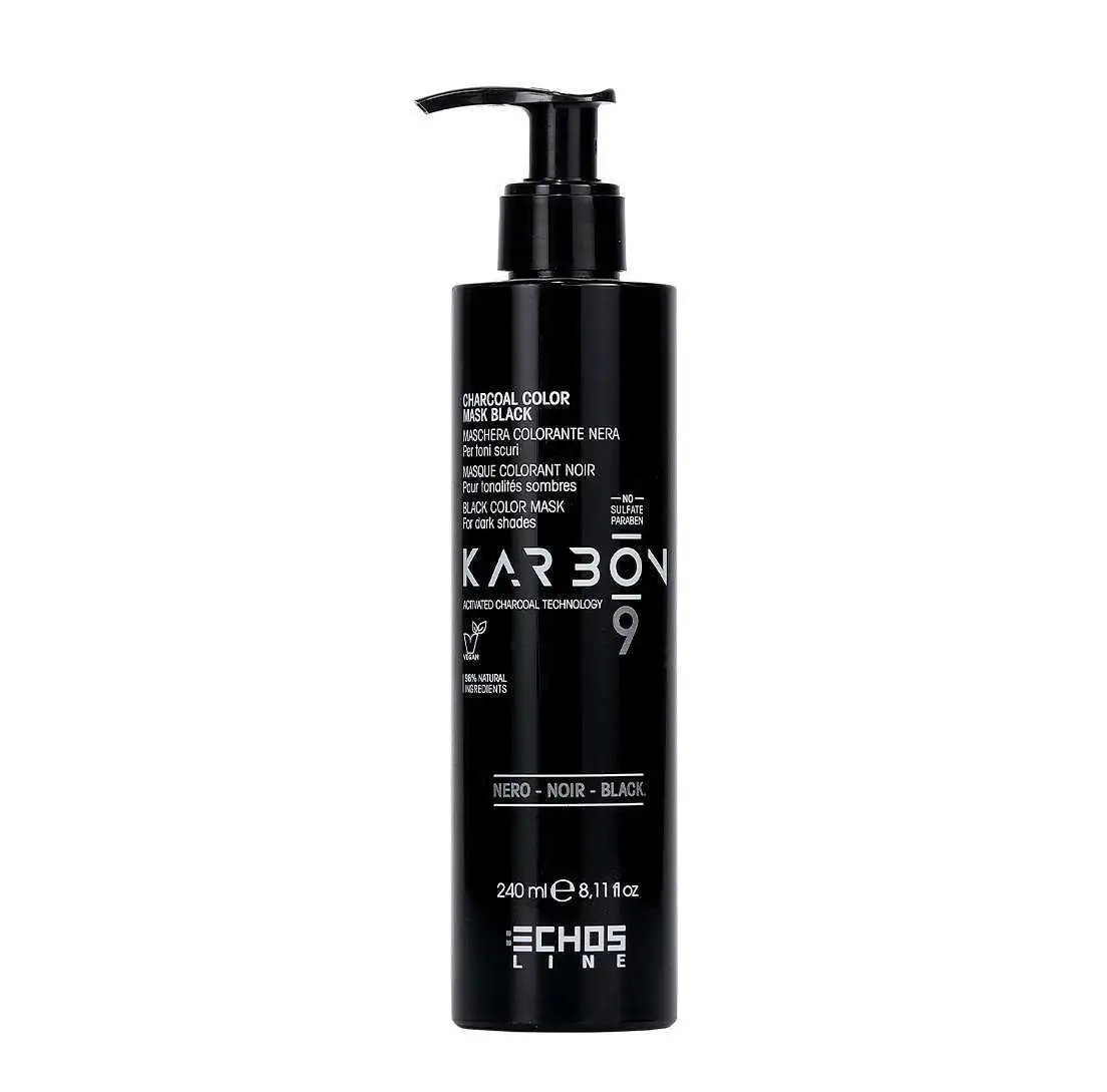 Charcoal Color Mask Black 240 ml – Echosline - immagine 2