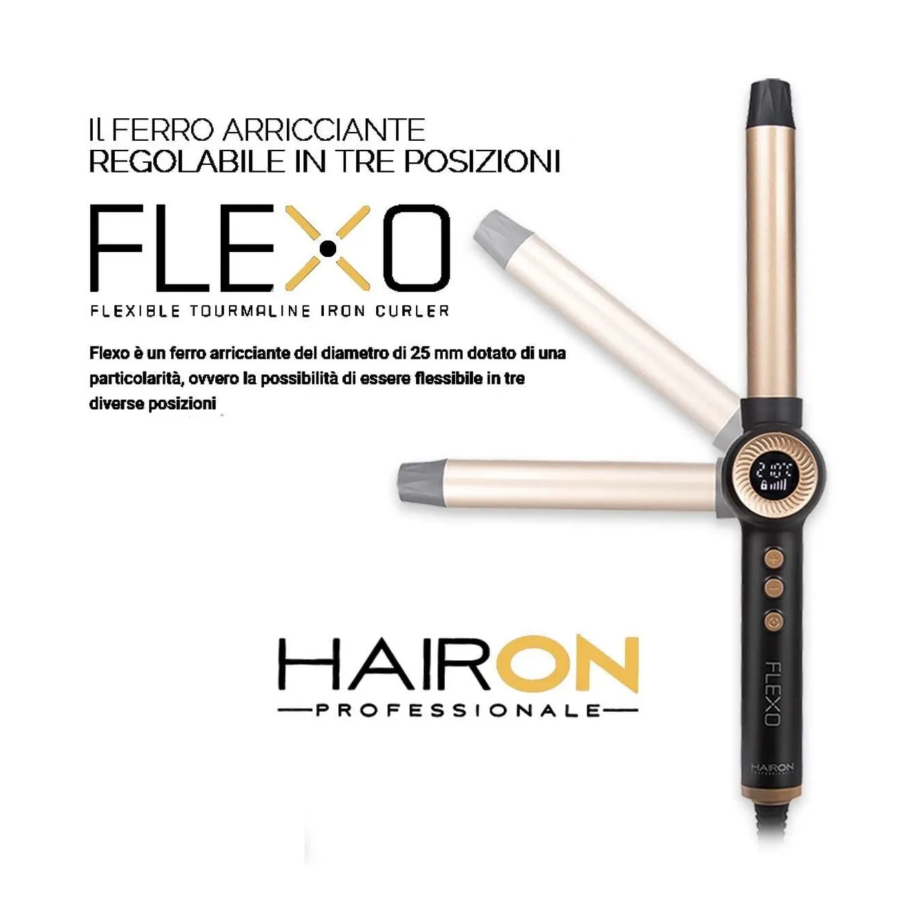 FLEXO Ferro Arricciante Flexible Tourmaline Iron Curler – HairOn - immagine 3