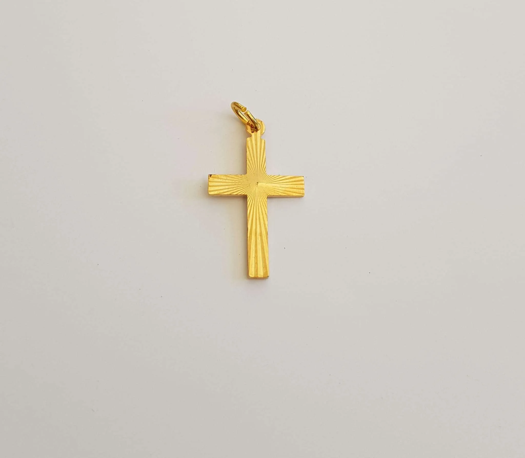 Crocetta clergyman dorata diamantata con anello cm 2,5