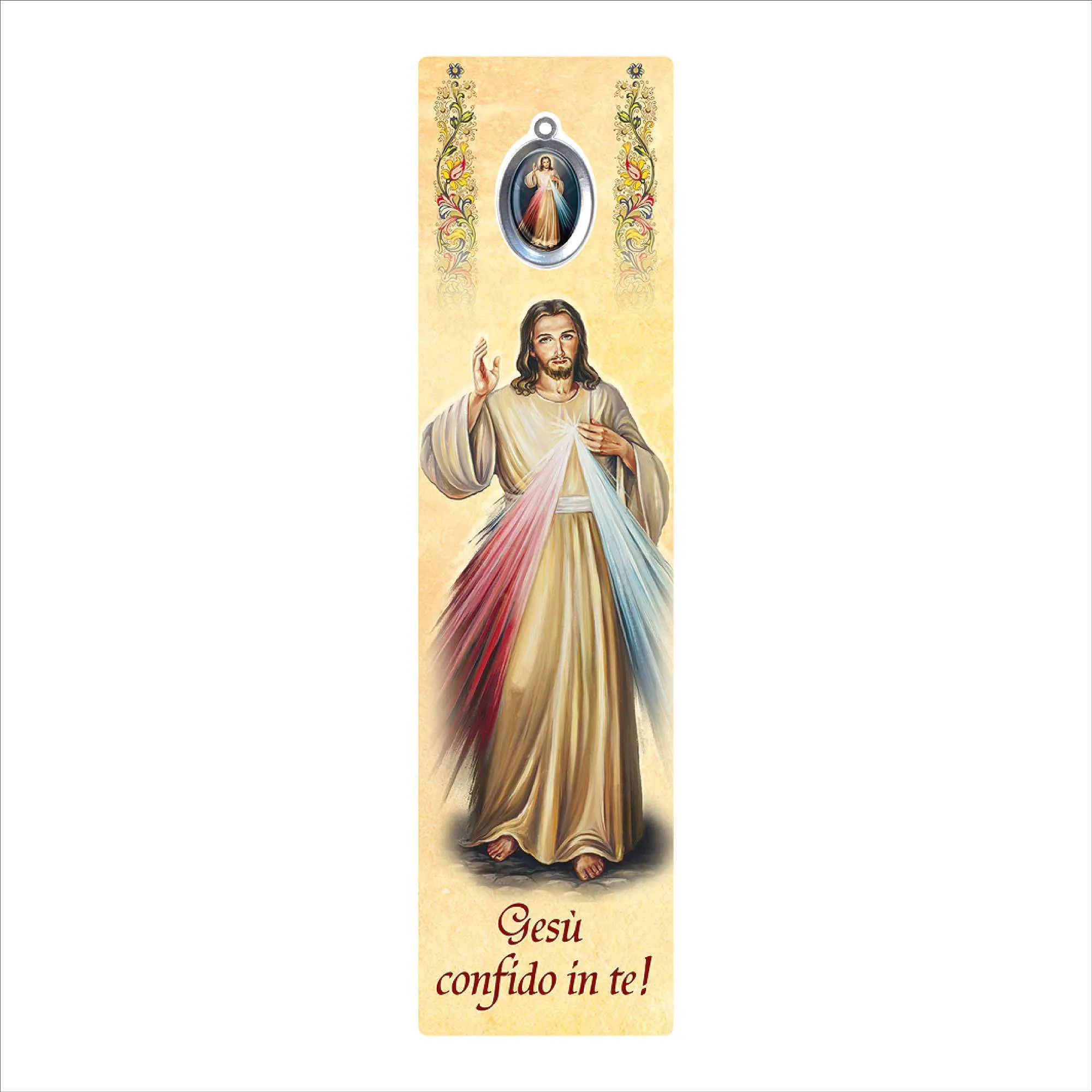Segnalibro Gesù Misericordioso con Relativa Medaglia Smaltata